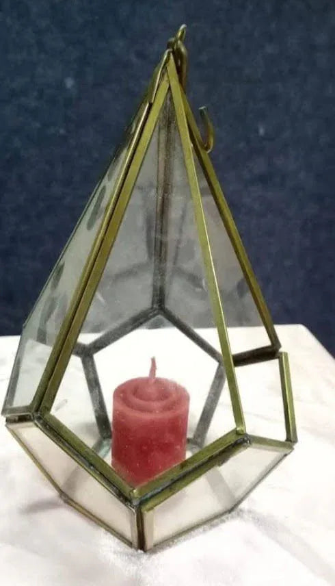 Hexagonal Geometric Terrarium Tealight Candle Holder - ArtyCraftz