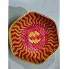 Hexagonal Pink Bamboo Basket - ArtyCraftz