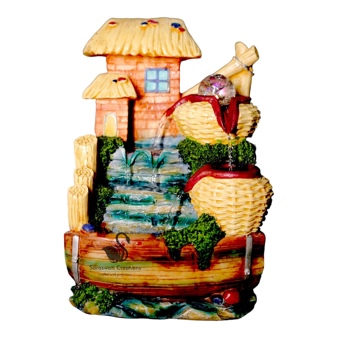 Hut and Pool Resin Fountain - ArtyCraftz