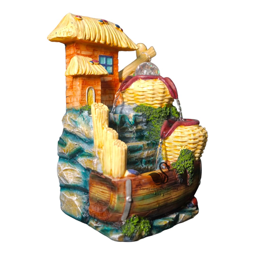 Hut and Pool Resin Fountain - ArtyCraftz