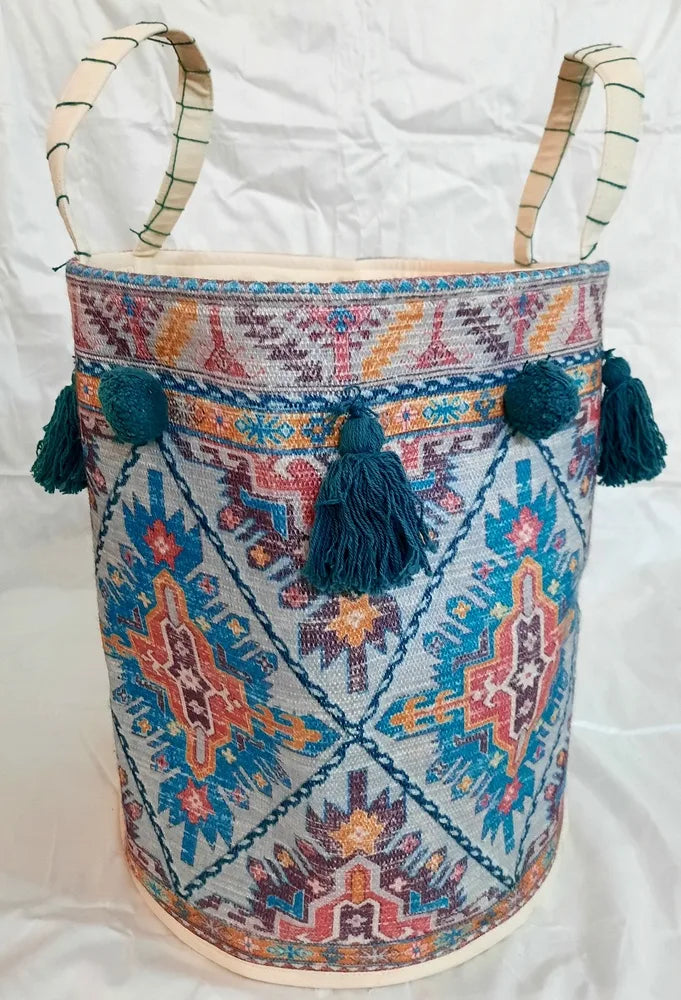 Handmade Canvas Basket for Home Decor