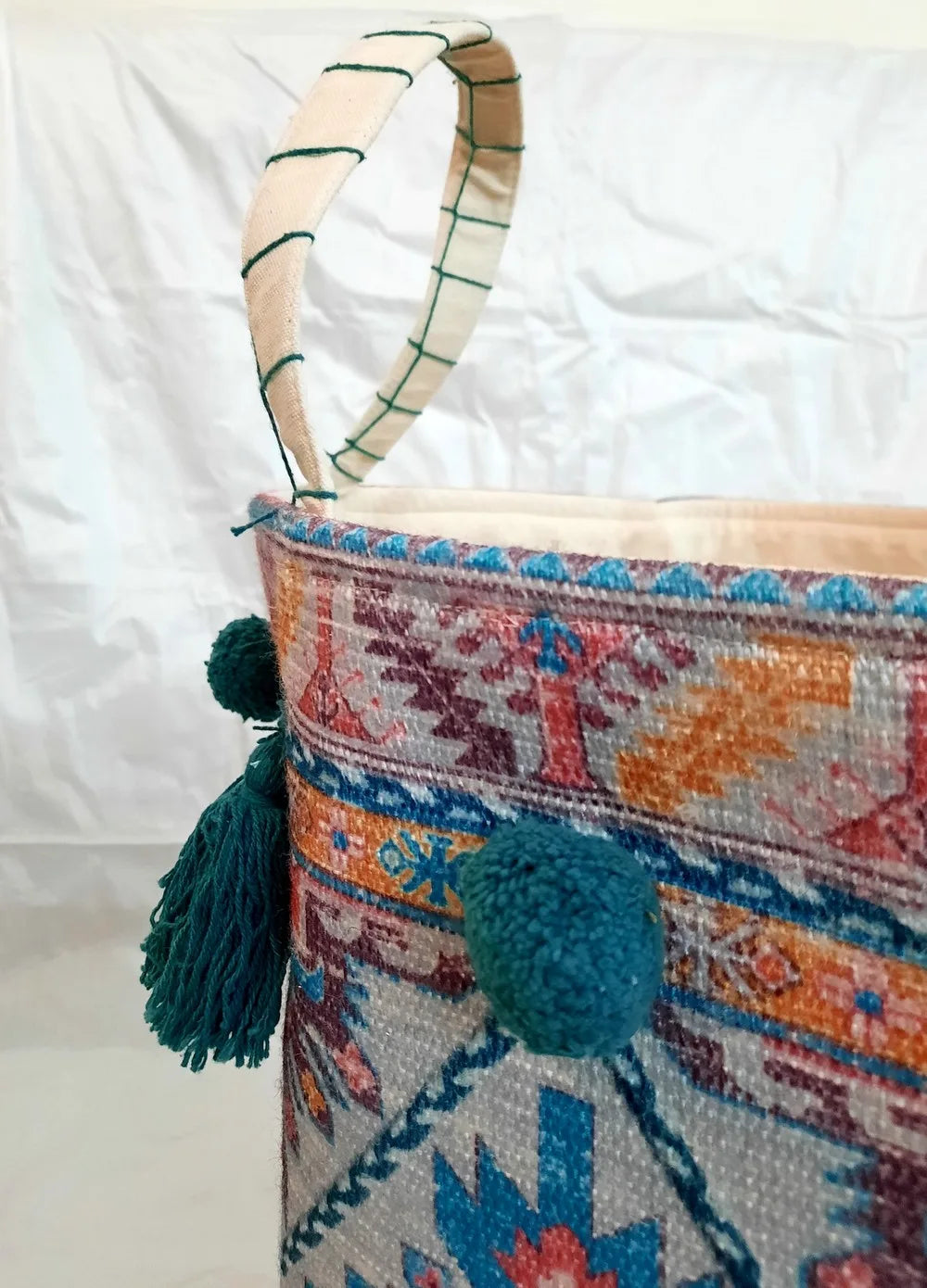 Handmade Canvas Basket for Home Decor