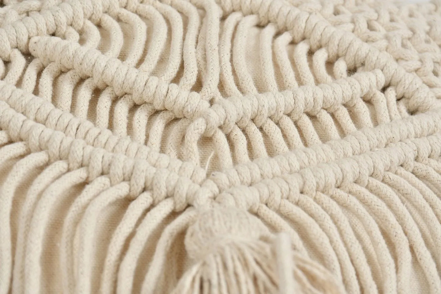 Macrame Front Triangle Diamond Latkan cushion cover