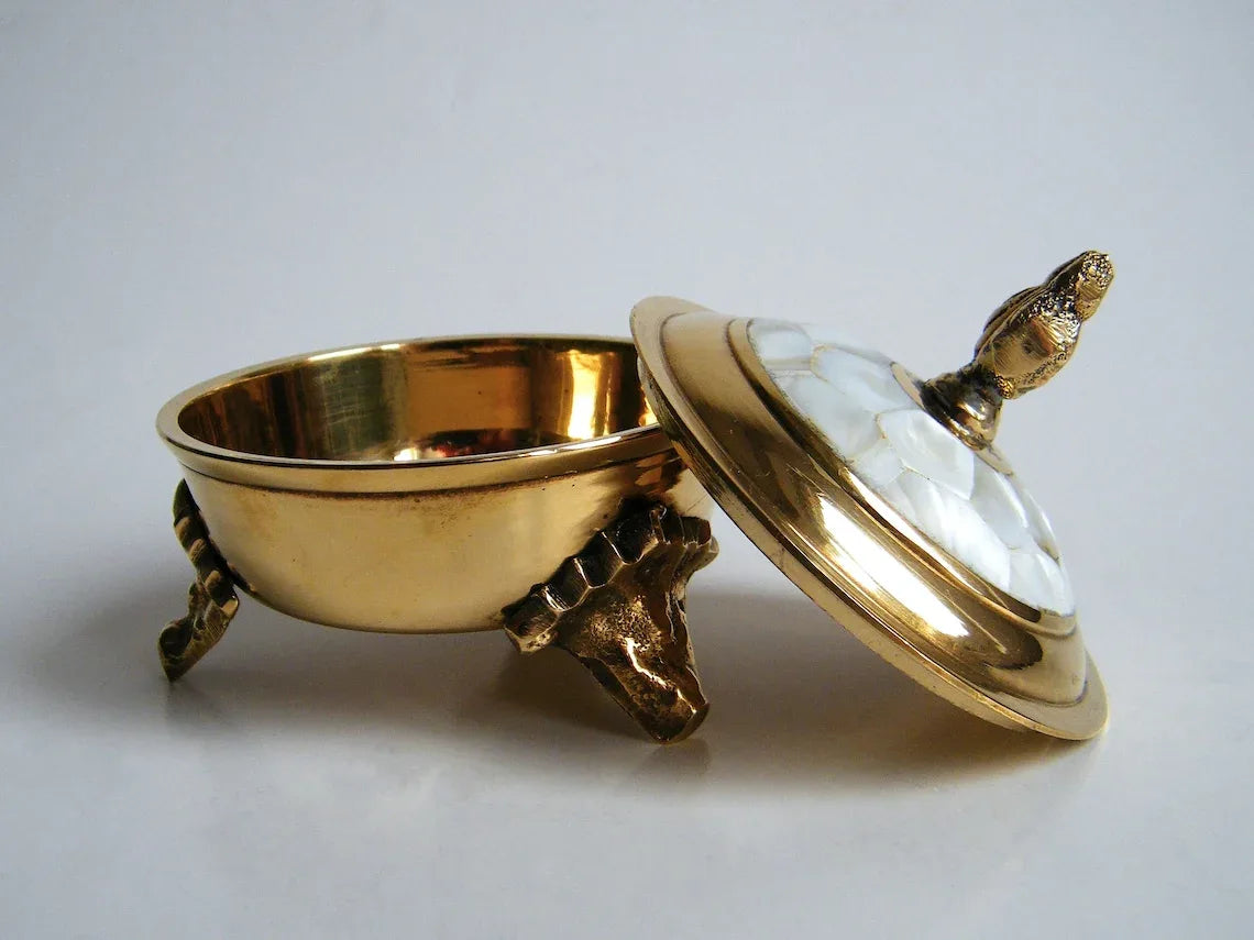 Luxury Brass Kumkum & Jewellery Box-ArtyCraftz.com