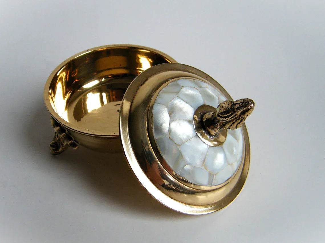 Luxury Brass Kumkum & Jewellery Box-ArtyCraftz.com