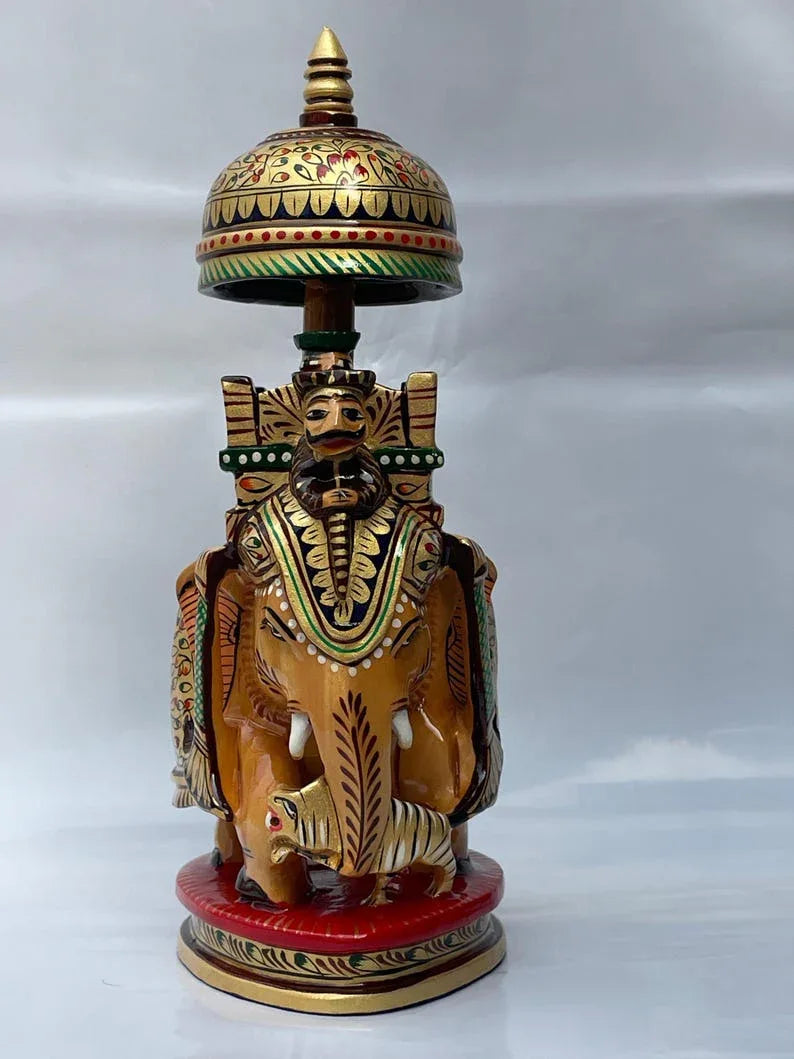 Handcrafted Royal Elephant Ambari Showpiece – Traditional Indian Decor