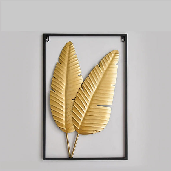 Handcrafted Metal Gold Leaf Frame Wall Decor