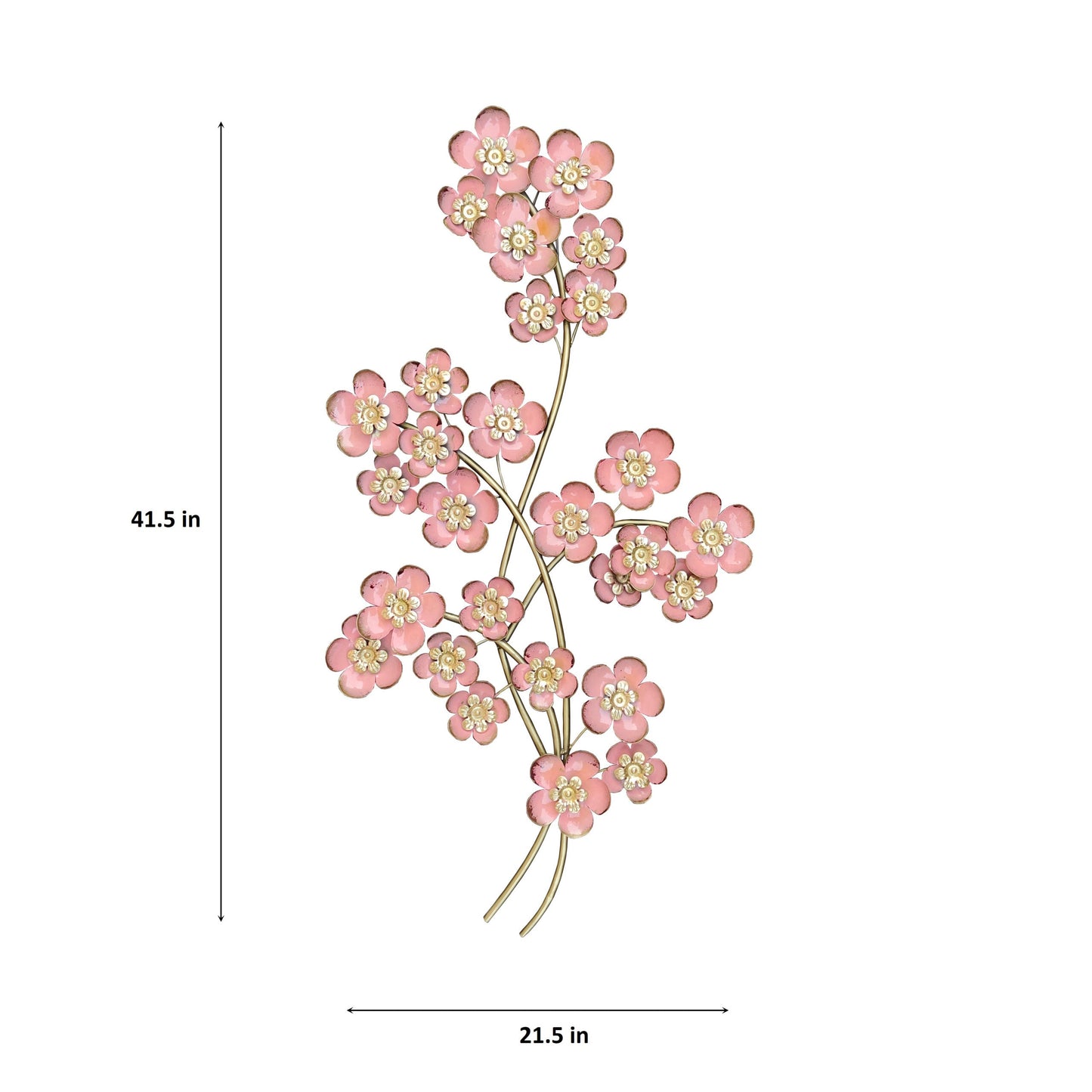 Iron Bouquet of Pink Pansies Wall Art - ArtyCraftz