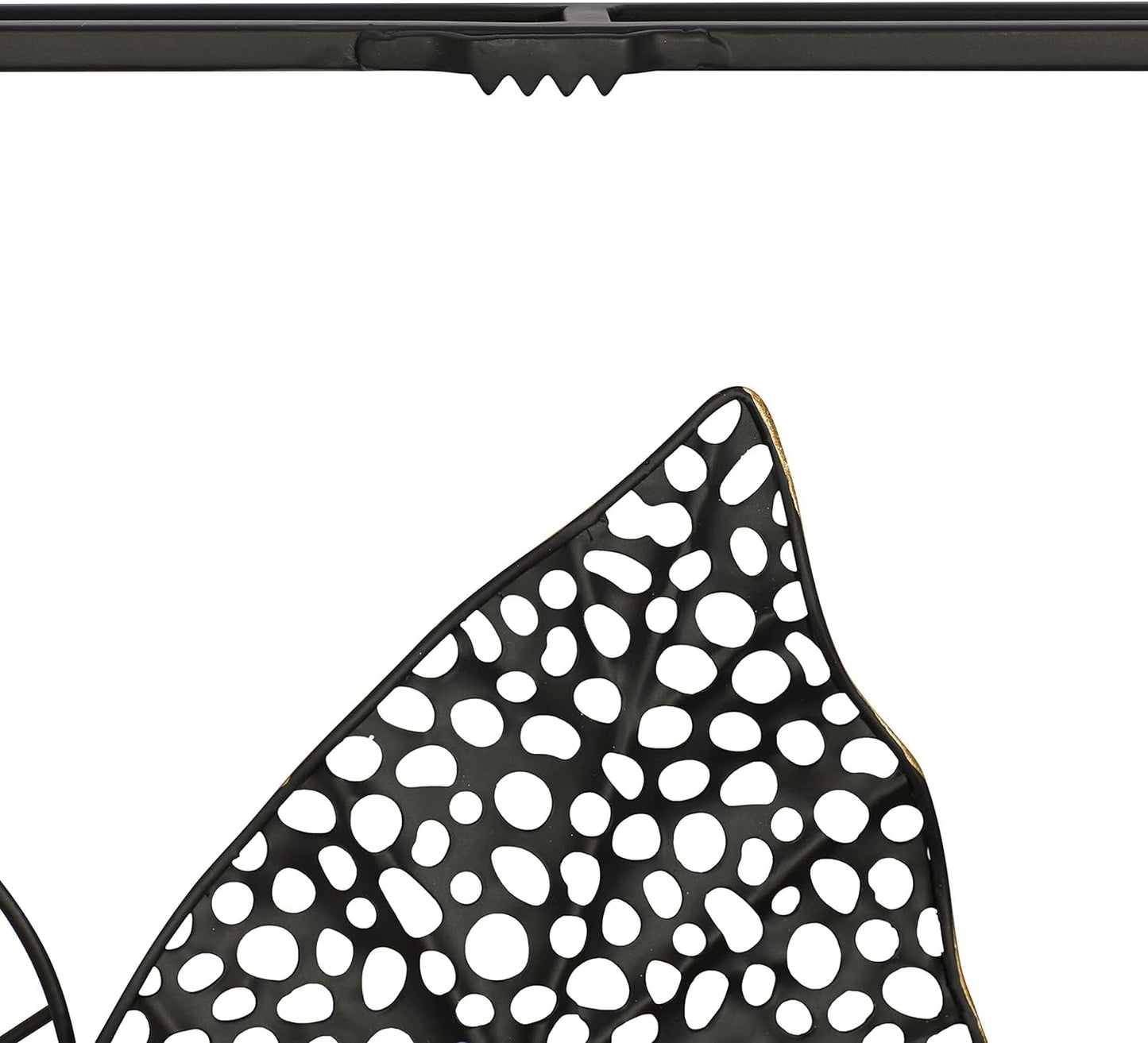 Iron Grey and Gold Peepal Leaves Wall Frame - ArtyCraftz