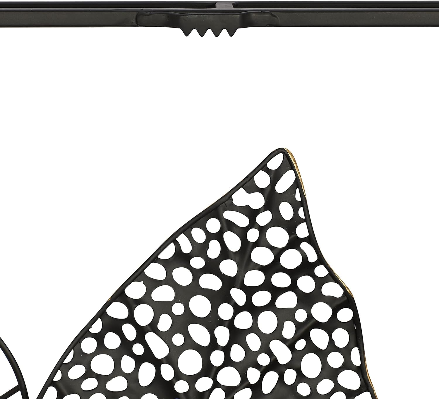 Iron Grey and Gold Peepal Leaves Wall Frame - ArtyCraftz