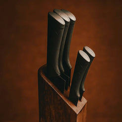 Wood Chop - Mango Wood 5 Knife Holder - ArtyCraftz.com