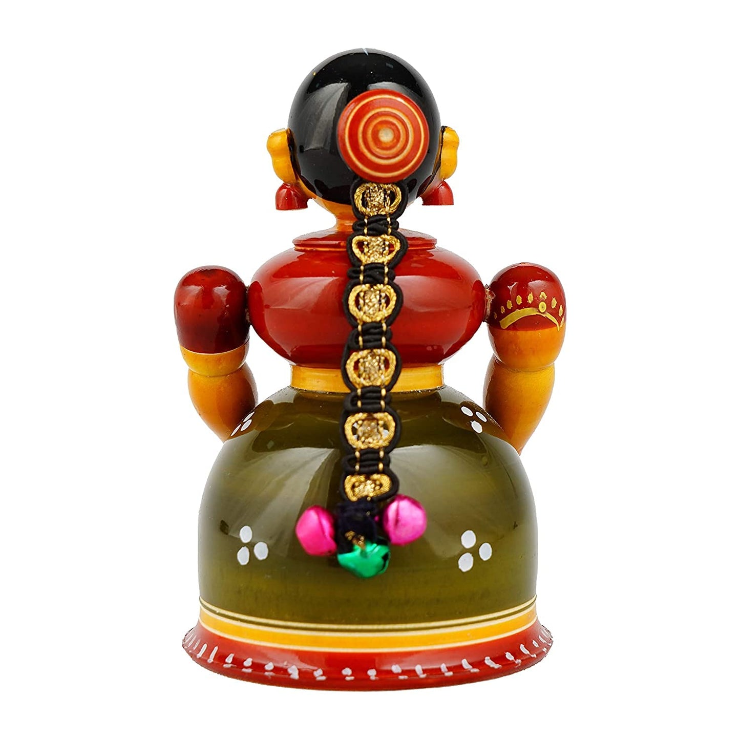 Kondapalli Traditional Lady Butta Bomma Figurine Kumkum Box - ArtyCraftz