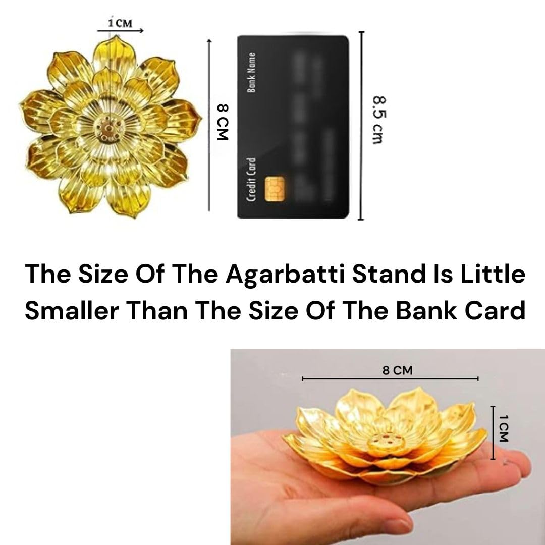 Lotus Flower Design Agarbatti Stand Incense Holder Ash Catcher 1 Piece - ArtyCraftz
