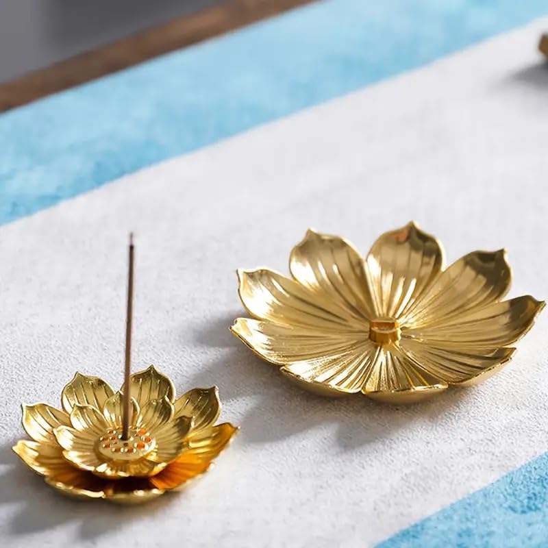 Lotus Flower Design Agarbatti Stand Incense Holder Ash Catcher 1 Piece - ArtyCraftz