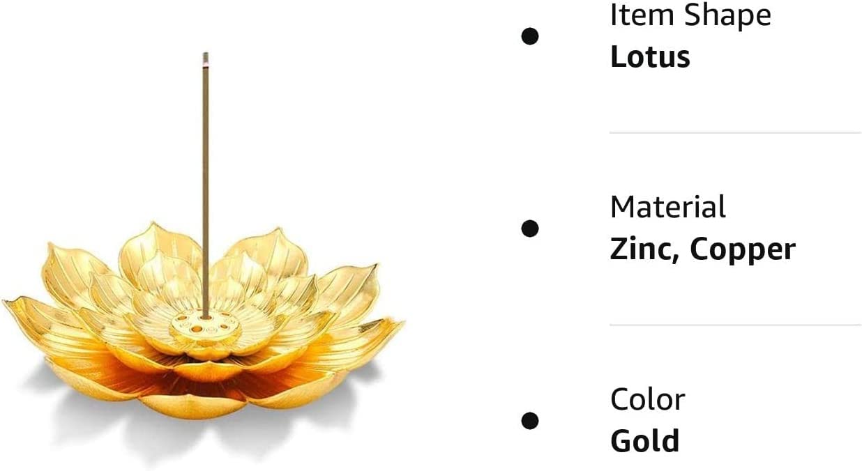Lotus Flower Design Agarbatti Stand Incense Holder Ash Catcher 1 Piece - ArtyCraftz