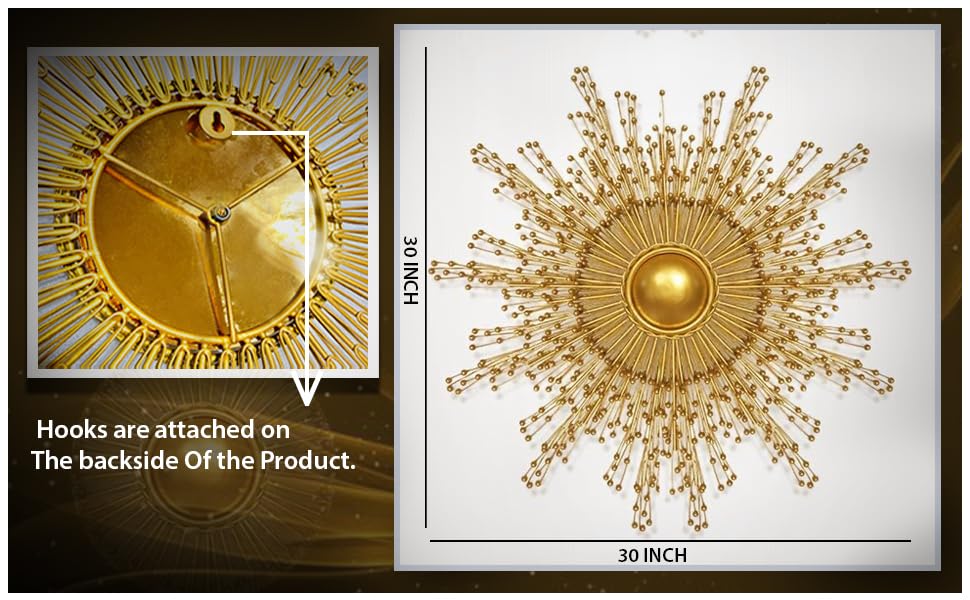 Luxury Metal Sun Wall Decor - ArtyCraftz