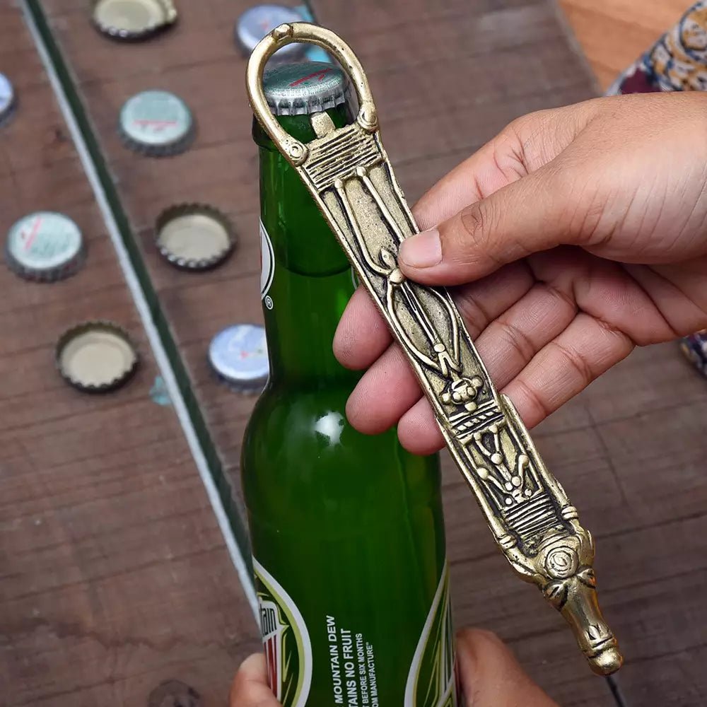 Mayan Bull Brass Bottle Opener - ArtyCraftz