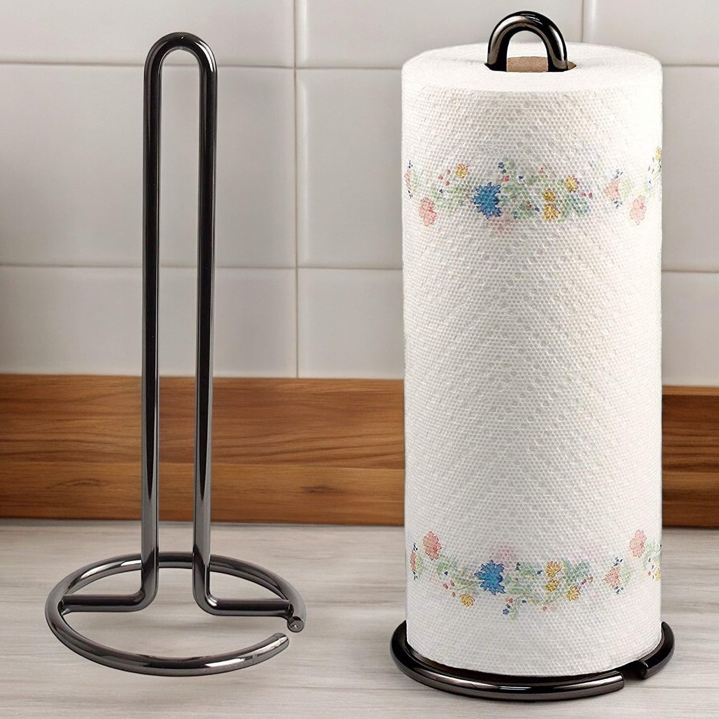 Metal Black Tissue Roll Paper Holder - ArtyCraftz