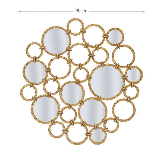 Metal Chain of Circles Wall Mirror - ArtyCraftz