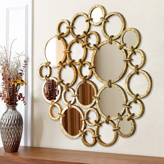 Metal Chain of Circles Wall Mirror - ArtyCraftz
