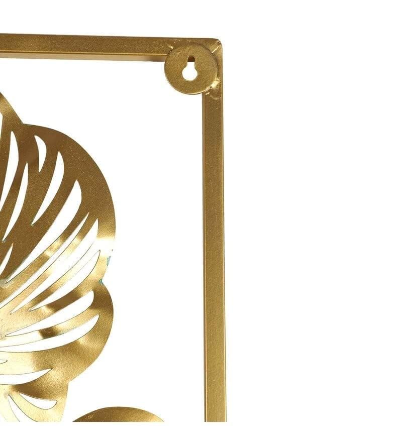 Metal Multicolor Big Leaves Wall Art - ArtyCraftz