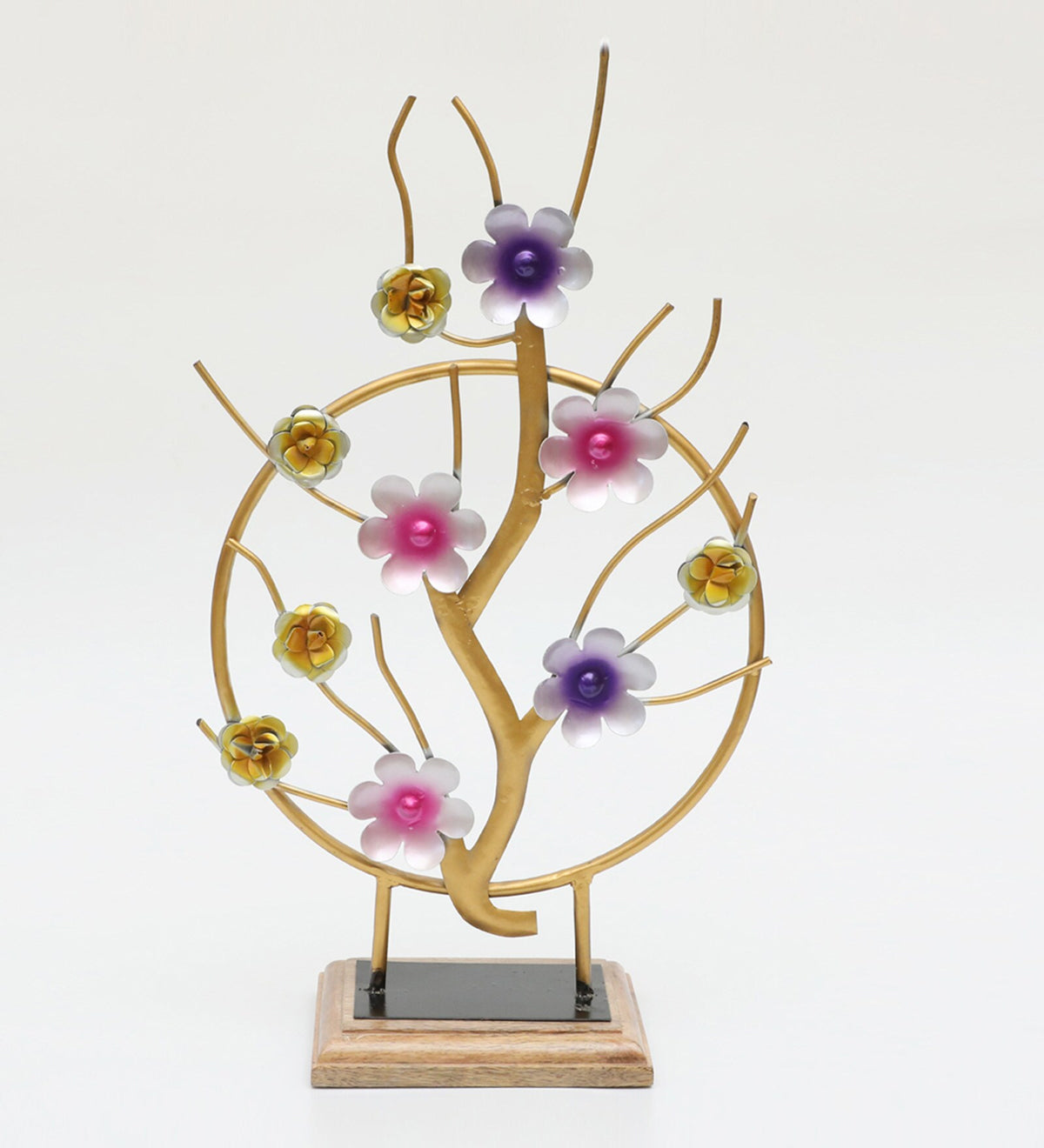 Flower Showpiece Metal Table Decor