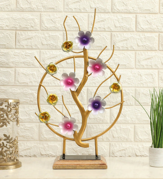 Flower Showpiece Metal Table Decor
