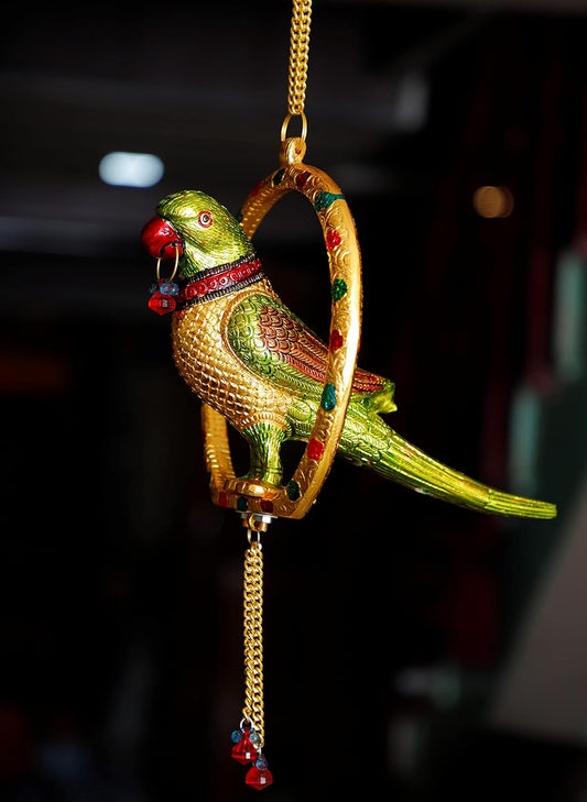 Metal Parrot Statue for Door Hanging - ArtyCraftz