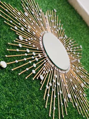 Metal Star and Crystal Wall Mirror - ArtyCraftz