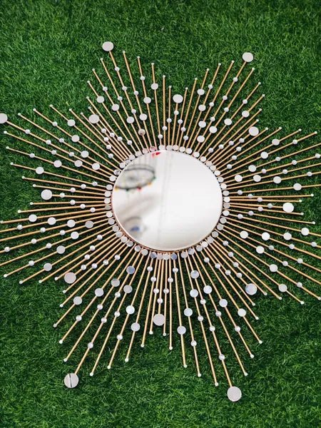 Metal Star and Crystal Wall Mirror - ArtyCraftz