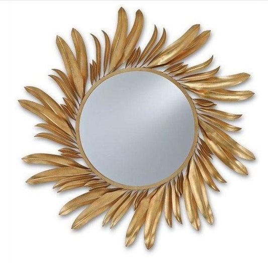 Metal Sun Design Wall Mirror for Home Decor and Gifting - ArtyCraftz