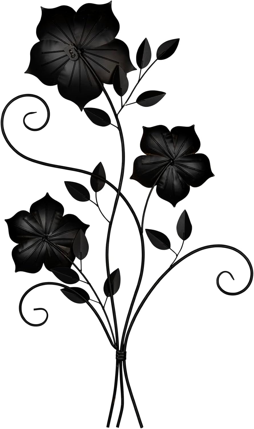 Metal Tricolor Flower Wall Art - ArtyCraftz