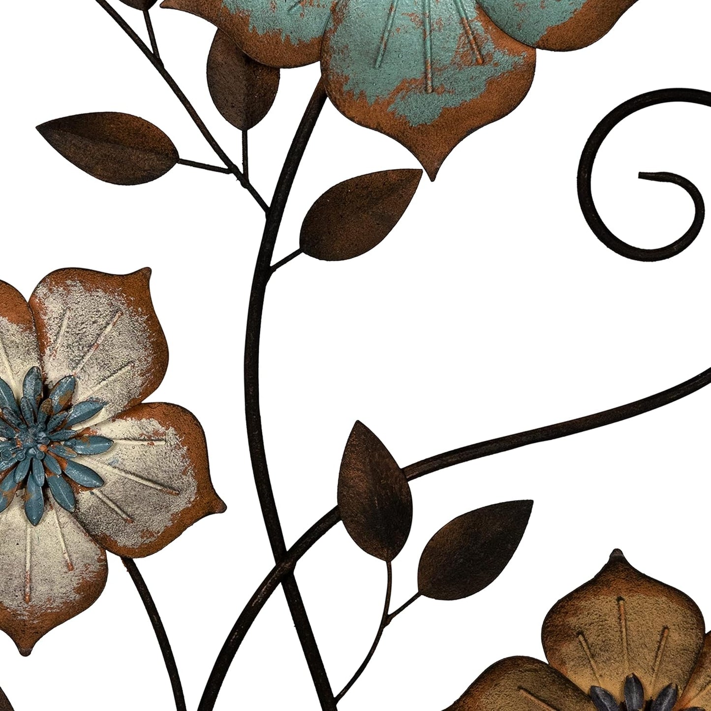 Metal Tricolor Flower Wall Art - ArtyCraftz