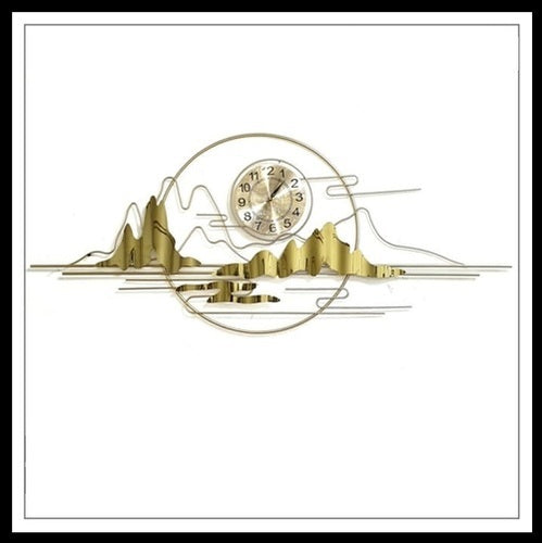 Luxury Metal Abstract Wall Clock-ArtyCraftz.com