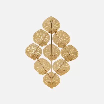 Metal Wall Mounted Nine leaves Tealight Candle Holder - ArtyCraftz