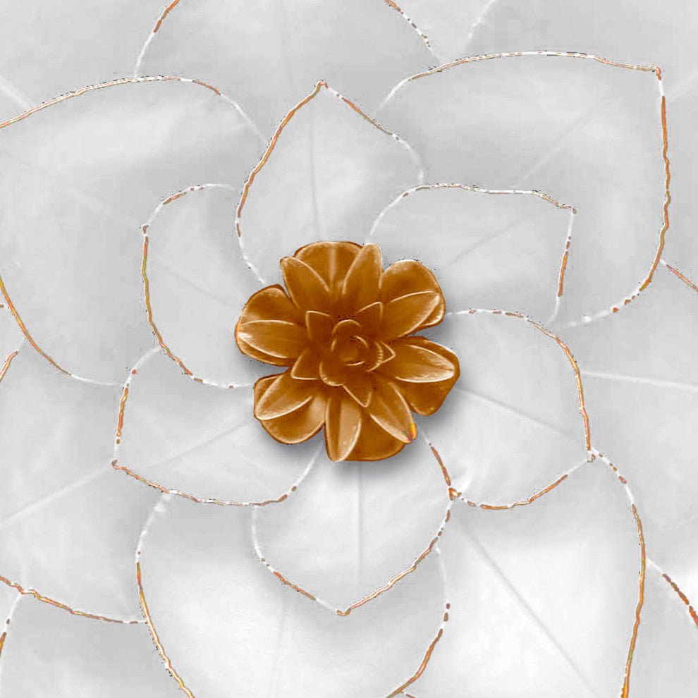 Metal White Lotus Wall Art - ArtyCraftz