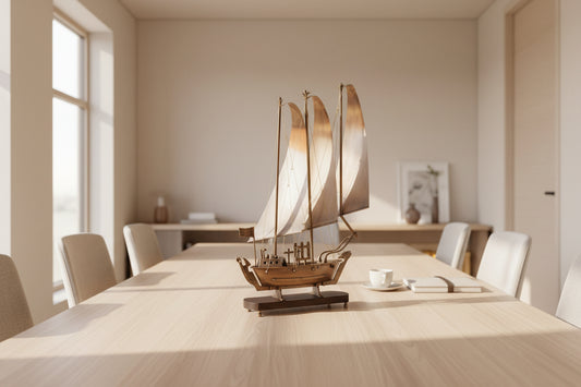 Luxury Brass Sailing Ship Showpiece-ArtyCraftz.com