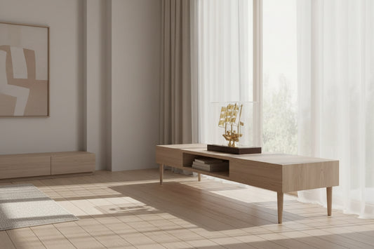 Luxury Brass Ship Showpiece in Acrylic Case-ArtyCraftz.com