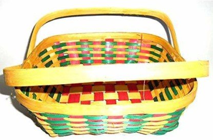 Multi Color Bamboo Basket - ArtyCraftz