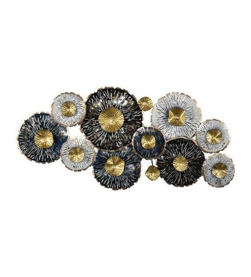 Multicolor Iron Abstract Floral LED Wall Art - ArtyCraftz