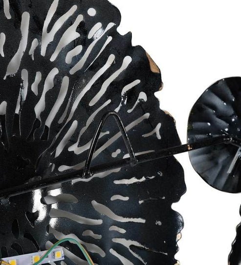 Multicolor Iron Abstract Floral LED Wall Art - ArtyCraftz