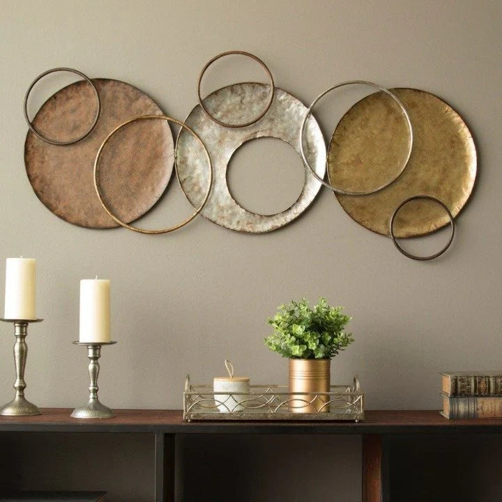 Multiple Circle Antique Look Wall Art