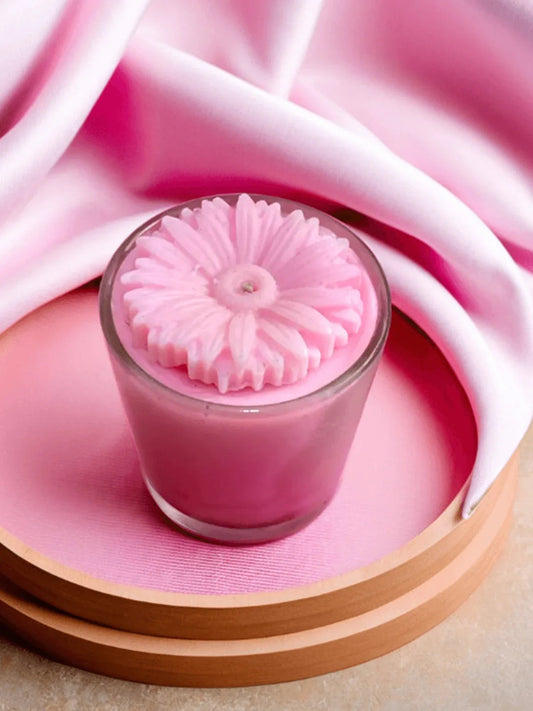Natural Soy Wax Floral Scented Candle - ArtyCraftz