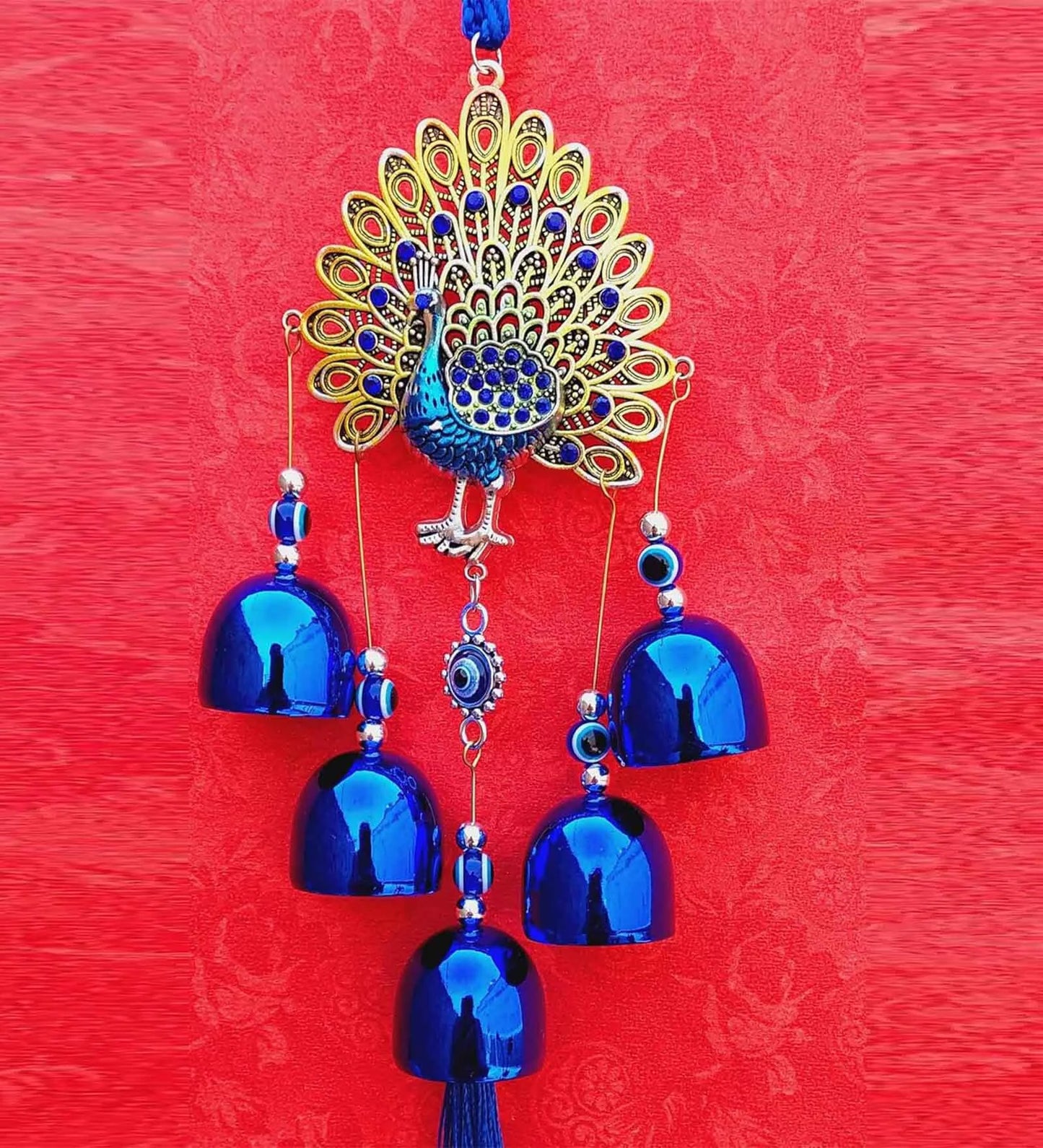Peacock Showpiece Nazar Battu for Shop Office Living Room, Blue