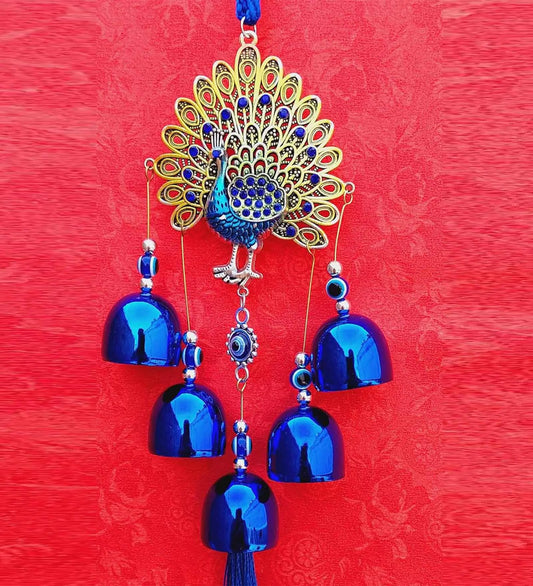 Peacock Showpiece Nazar Battu for Shop Office Living Room, Blue