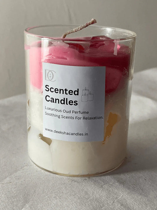 Pink Iced Matcha Heart Jelly Scented Candle - ArtyCraftz