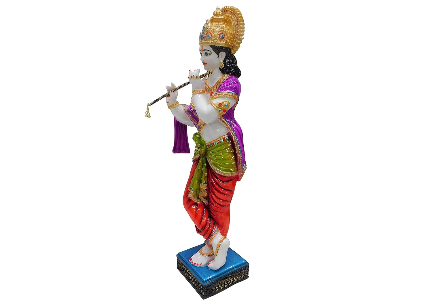 Polyresin Krishna with Flute Idol - ArtyCraftz