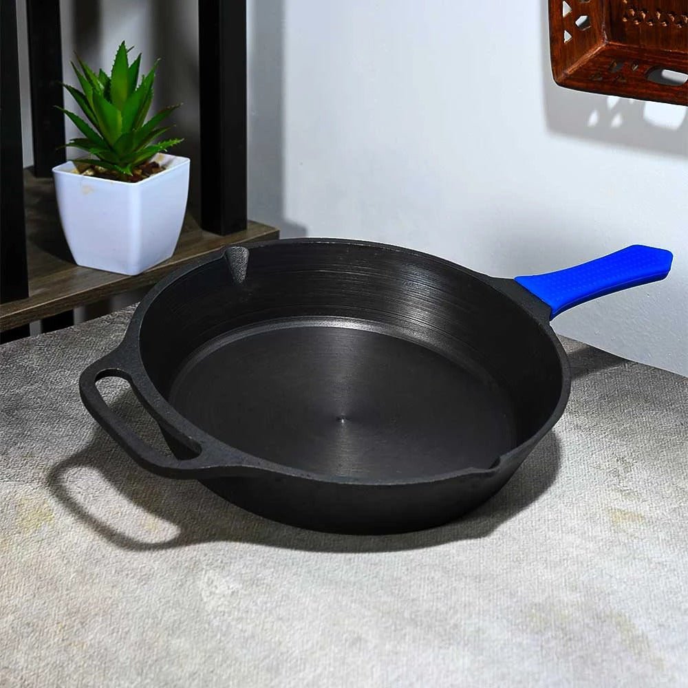 Pre - Seasoned Cast Iron Long Handle Fry Pan - ArtyCraftz