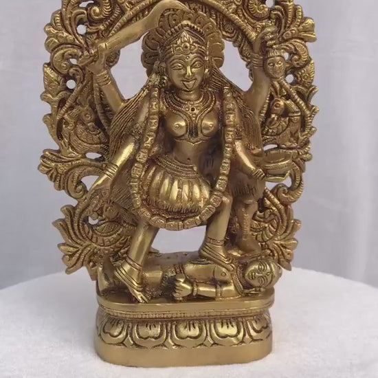 Brass Kali Mata Idol-ArtyCraftz.com