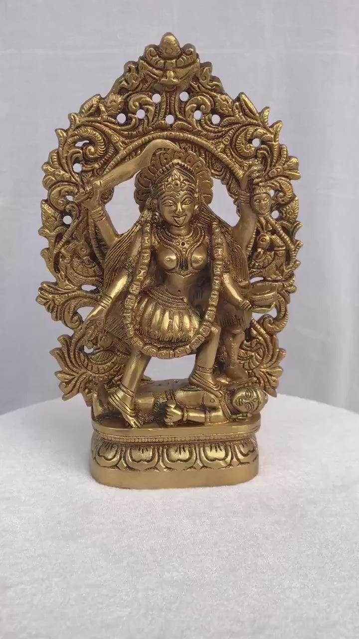 Brass Kali Mata Idol-ArtyCraftz.com